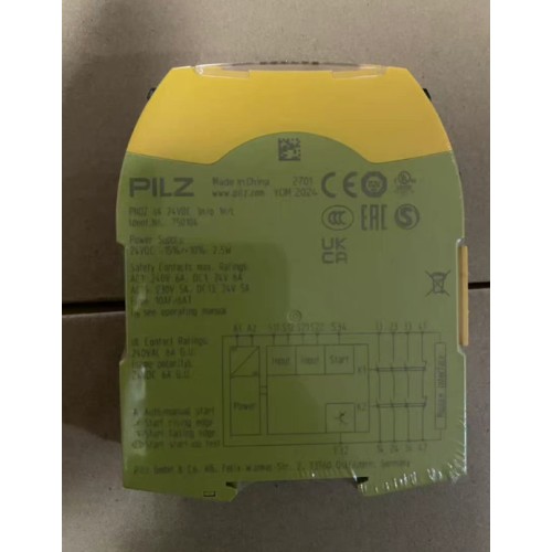 PILZ 750104 Safety Relay Module - Compact Emergency Stop Control Unit for Industrial Automation